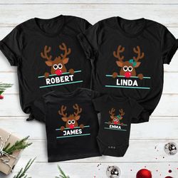 reindeer christmas shirts, matching family, custom family sh