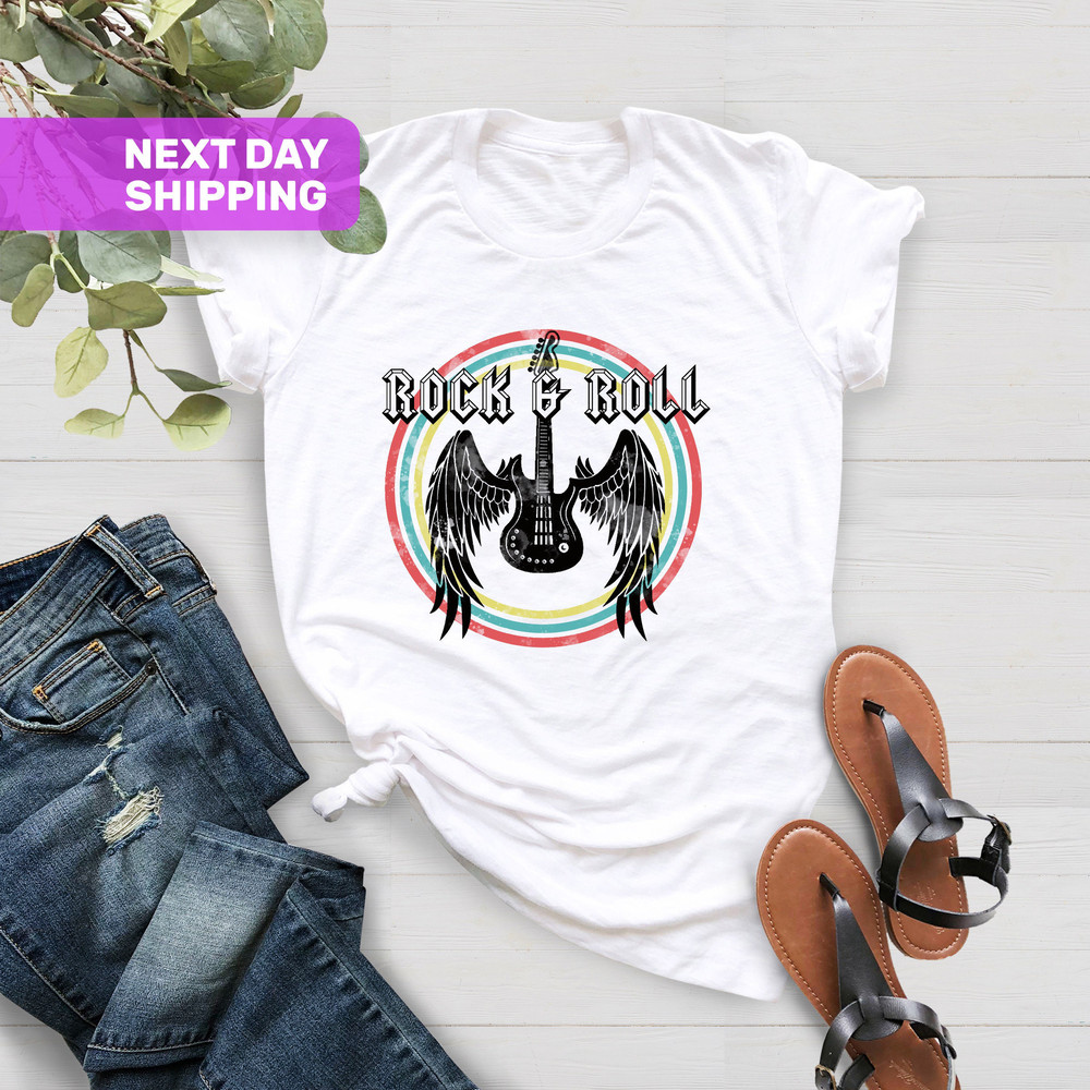 Rock And Roll Shirt, Music T-Shirt, Music Band Shirt, Motivational Shirt, Vintage Shirt, Christmas Gift For Music Teacher, Guitar Shirt - 2.jpg