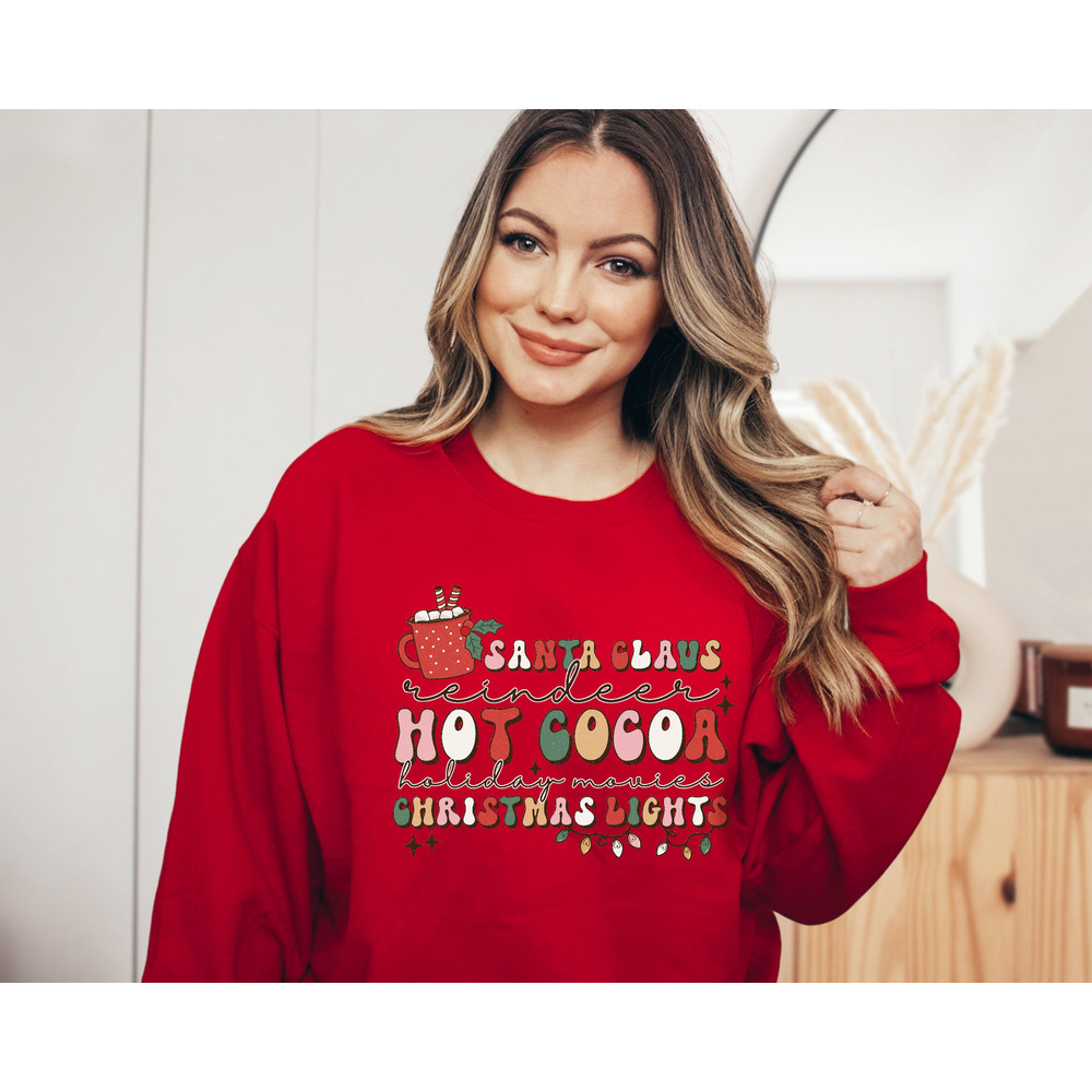 Santa Claus ,Reindeer Hot Cocoa, Christmas Lights, Christmas Shirt, Cute Christmas Shirt, Christmas Vacation Shirt - 3.jpg