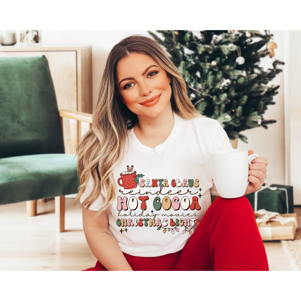 Santa Claus ,Reindeer Hot Cocoa, Christmas Lights, Christmas Shirt, Cute Christmas Shirt, Christmas Vacation Shirt - 5.jpg