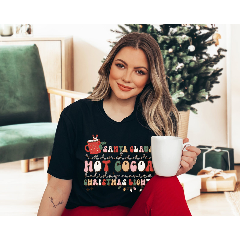 Santa Claus, Christmas Lights, Funny Christmas Shirt,Christmas Shirt, Cute Christmas Shirt, Reindeer Hot Cocoa, Christmas Vacation Shirt - 1.jpg