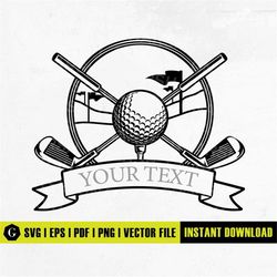 golf name frame svg | golf monogram | golf ball svg | golf clipart | golfing svg | golf club svg | golf vector | golf sv