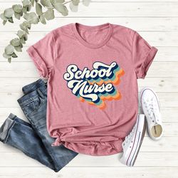 school nurse t-shirt, retro school nurse shirt, school nurse