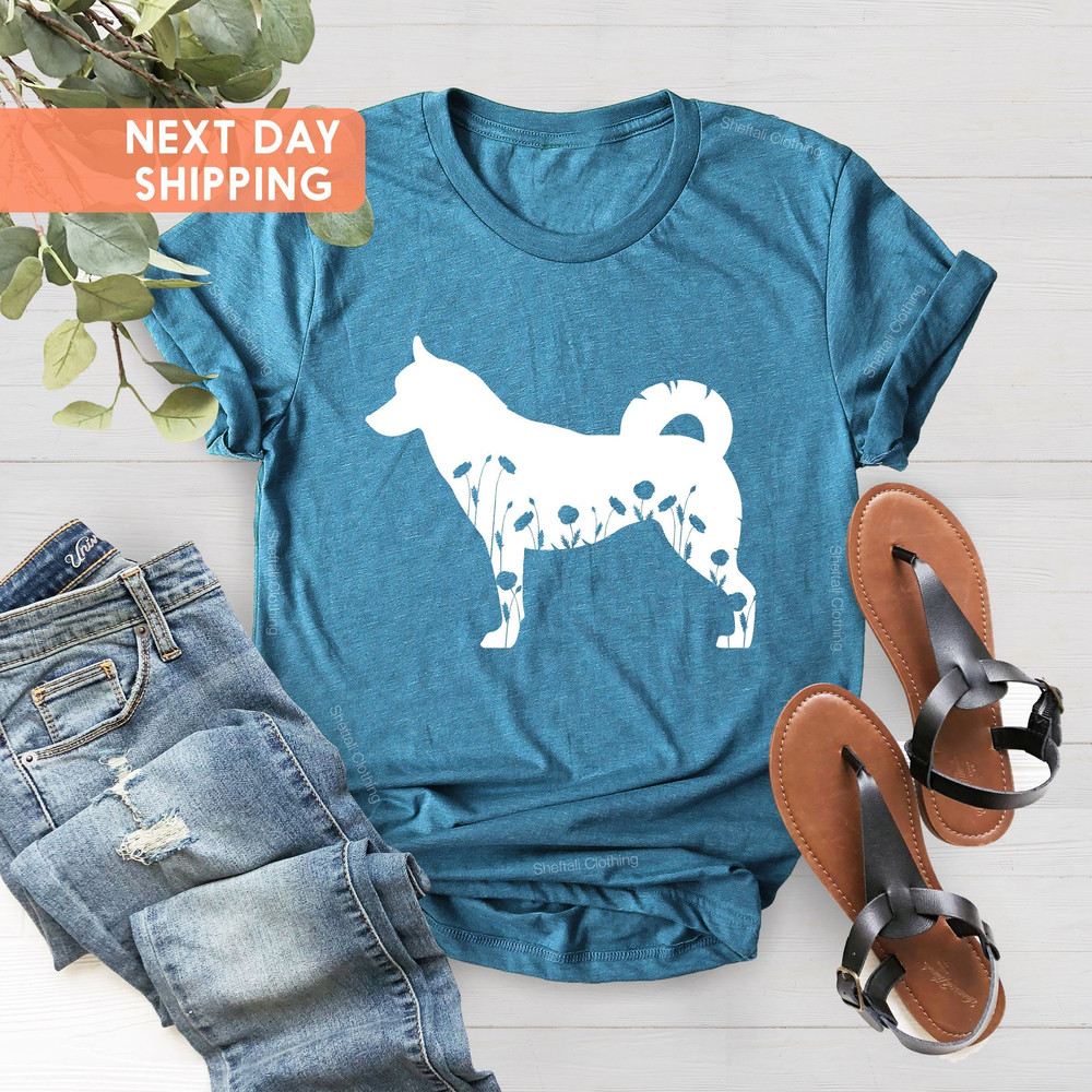 Siberian Husky Shirt,Husky Mama, Siberian Husky Owner Gift, Gift For Her, Dog Tee, Floral Huskies Tshirt, Dog Mama T-shirt, Husky Lover Gift - 1.jpg