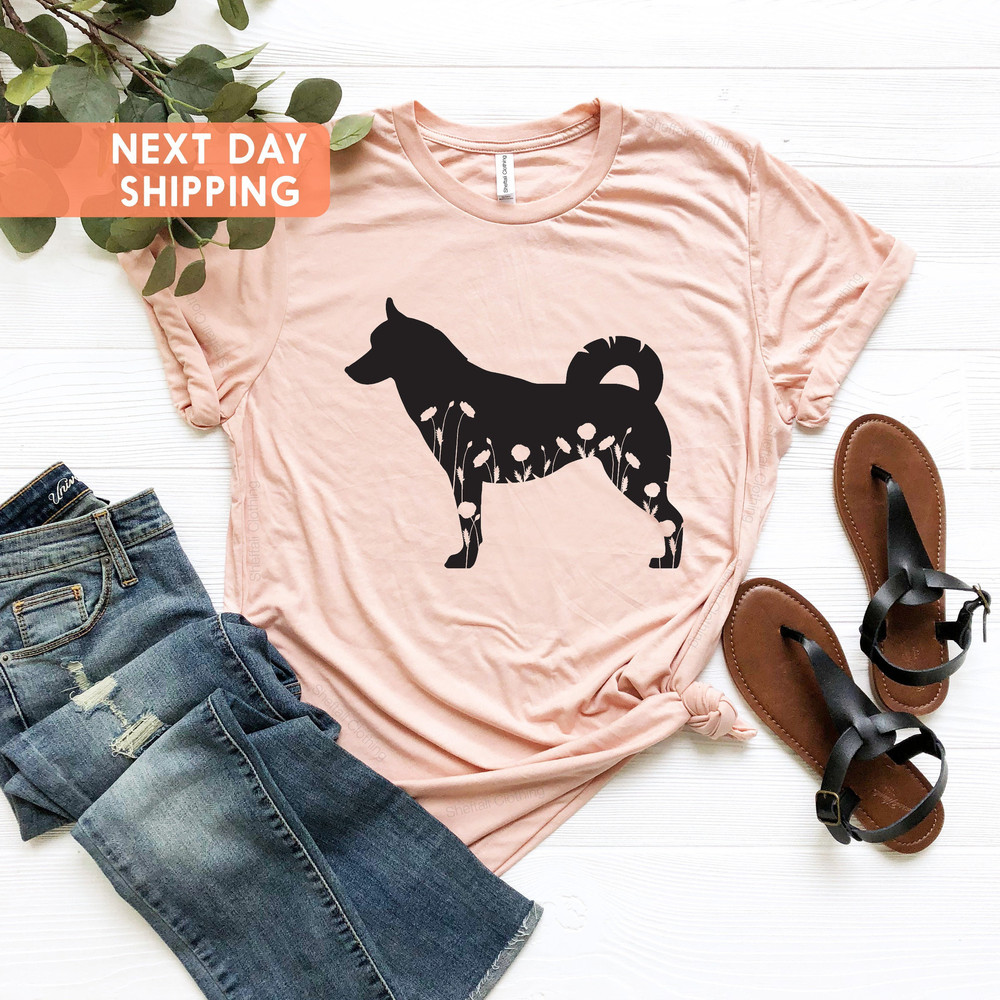 Siberian Husky Shirt,Husky Mama, Siberian Husky Owner Gift, Gift For Her, Dog Tee, Floral Huskies Tshirt, Dog Mama T-shirt, Husky Lover Gift - 2.jpg