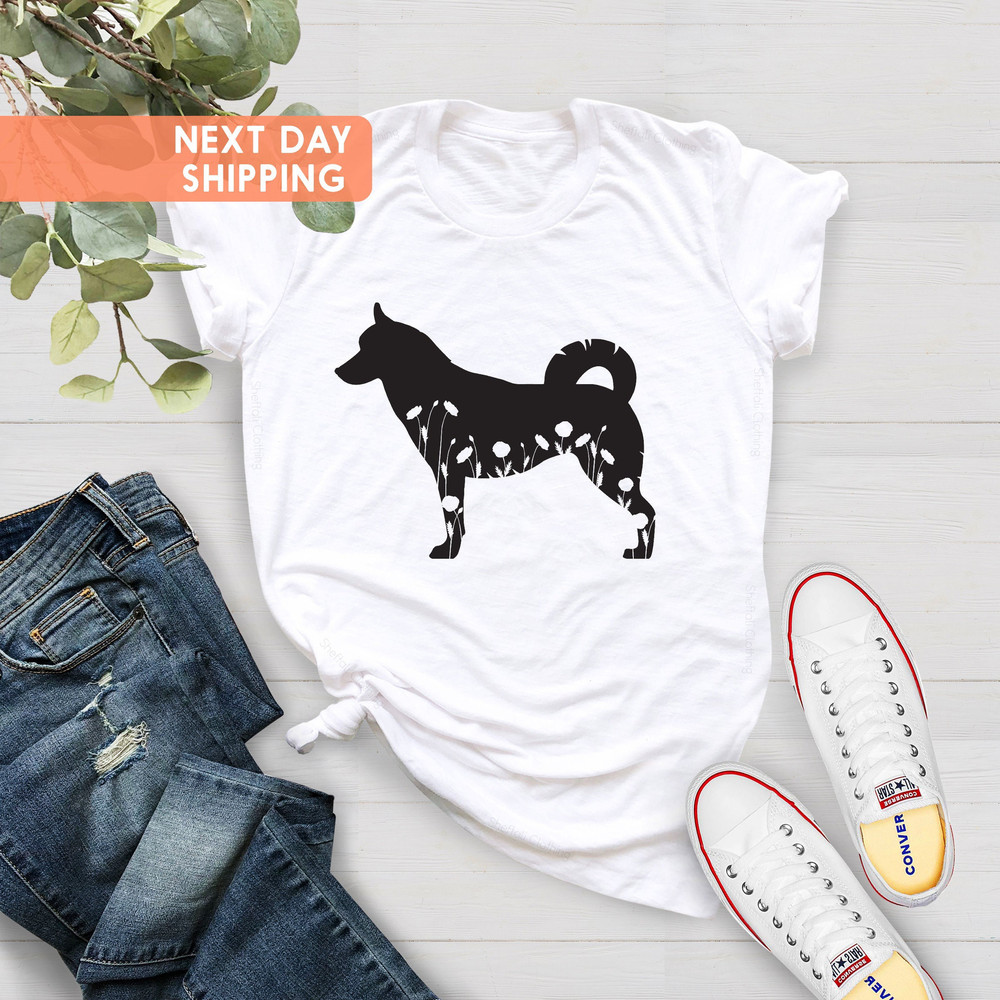 Siberian Husky Shirt,Husky Mama, Siberian Husky Owner Gift, Gift For Her, Dog Tee, Floral Huskies Tshirt, Dog Mama T-shirt, Husky Lover Gift - 3.jpg