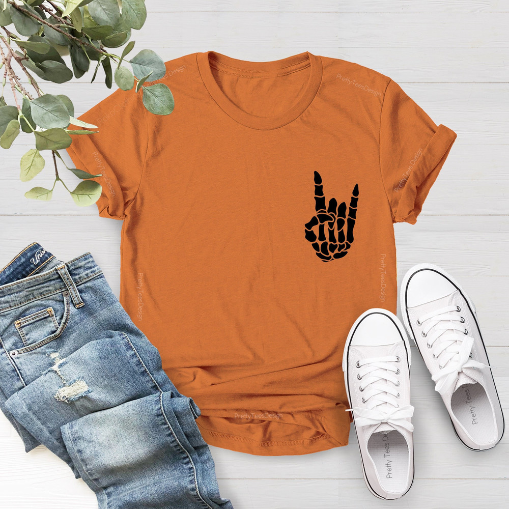 Skeleton Peace Sign Shirt, Skeleton Hand, Skeleton Hand Shirt, Skeleton Hand Tee, Fall Shirt, Peace Sign Shirt, Skeleton Shirt, Funny Shirt - 1.jpg