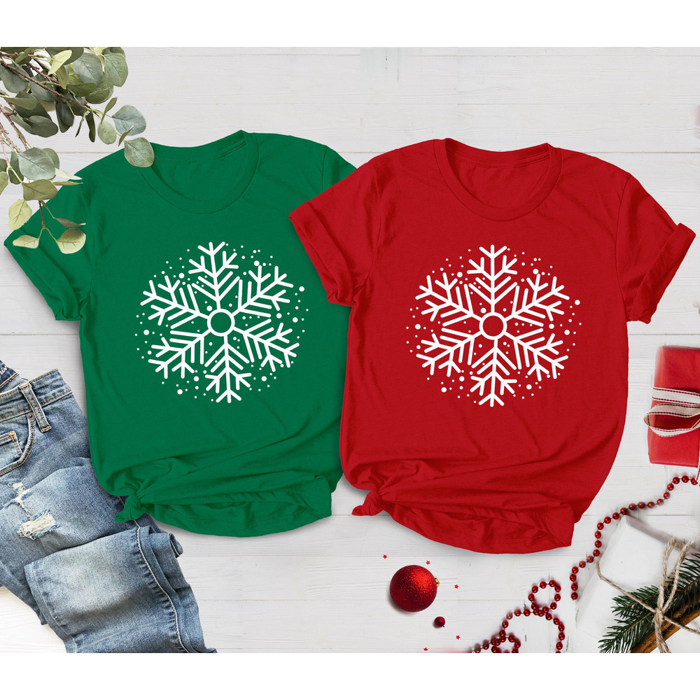 Snow flake Christmas Shirt, Womens Christmas Shirt, Christmas Party Shirt, Christmas Shirts, Christmas Gift Shirt, Holiday Party Funny Shirt - 1.jpg