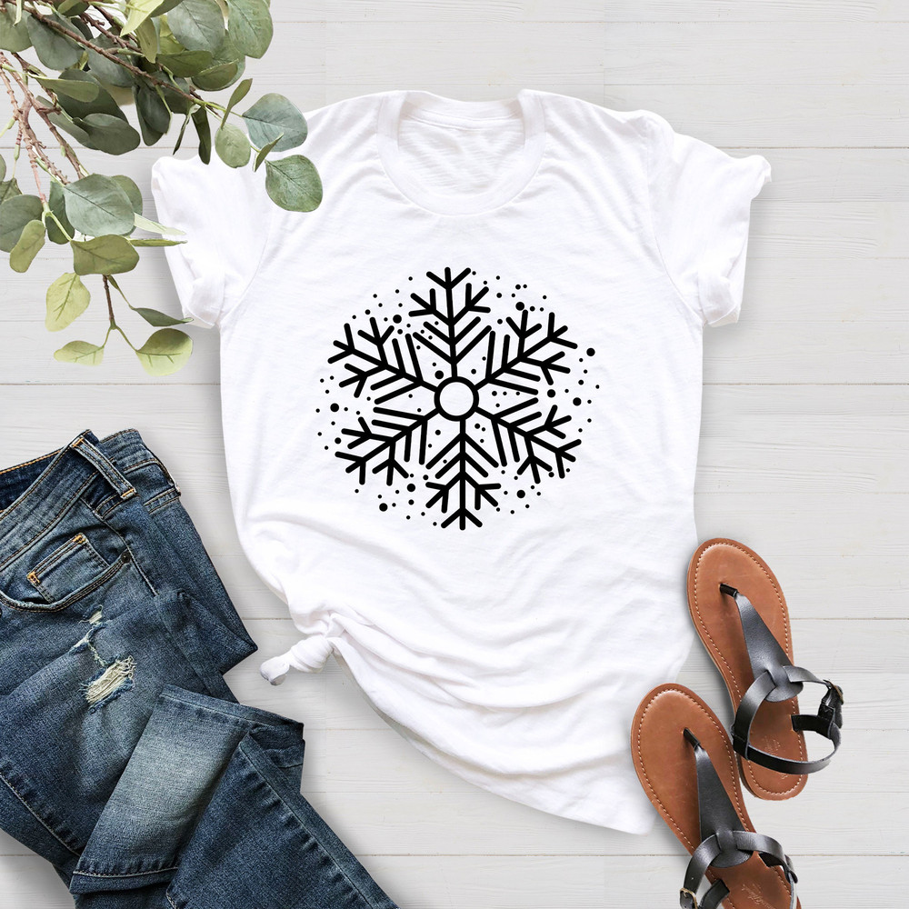 Snow flake Christmas Shirt, Womens Christmas Shirt, Christmas Party Shirt, Christmas Shirts, Christmas Gift Shirt, Holiday Party Funny Shirt - 2.jpg