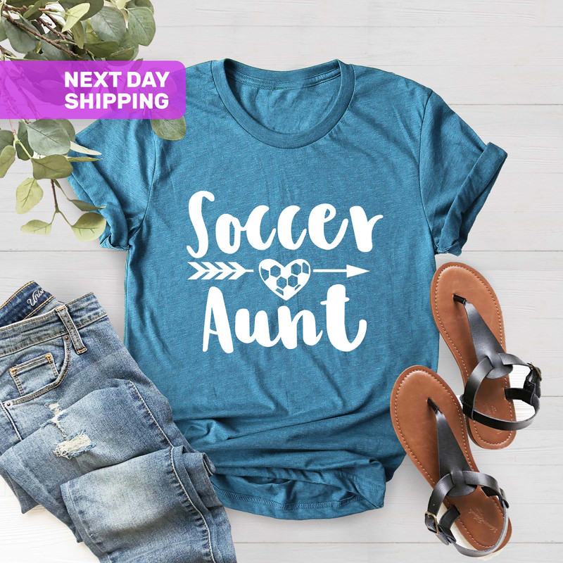 Soccer Aunt T-Shirt, Aunt Lover Shirt, Soccer Fan Shirts, Sport Lover Shirt, Family Matching Tee, Soccer Shirts, Soccer Family Shirts - 5.jpg