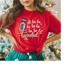 funny nurse christmas shirt, funny rn pharmacist tech xmas holidays t-shirt, cute er icu med surg pharmacy pharm tech ts