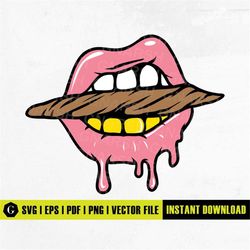 pink lips with cannabis joint svg | lips smoking weed svg | smoking lips svg | smoking cannabis svg | smoking joint svg