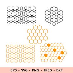 Honey Svg Honeycomb Svg File for Cricut Bee Cut Dxf Drops of honey PNG Bumble Bee Pattern Set
