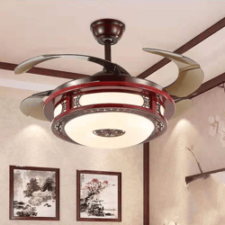 New Chinese Invisible Fan Lamp Living Room