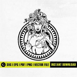 goddess medusa svg | girl and snake svg | snake girl svg | gorgon svg | snake face svg | snake tattoo design tattoo art