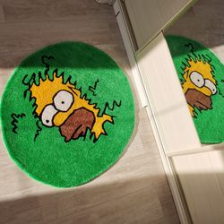 floor carpet, colorful rug, homer simpson fun kids room decor
