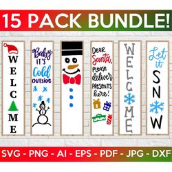 christmas porch sign colored svg bundle, winter porch sign svg, holidays porch sign, welcome signs svg bundle, cricut cu