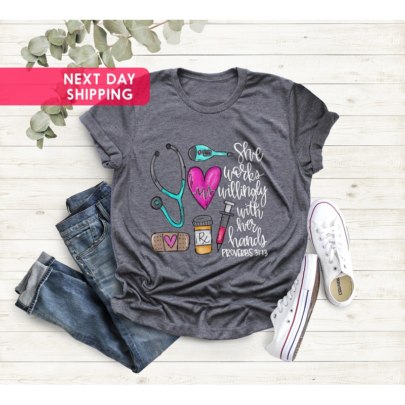 Stethoscope Shirt, Nurse Graduation Gift, Stethoscope Nurse Shirt, Nurse Gifts For Women, Nurse Practitioner Gifts, Nurse Hero Shirt - 1.jpg