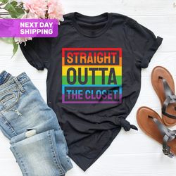 straight outta the closet shirt, equality shirt, lgbtq pride