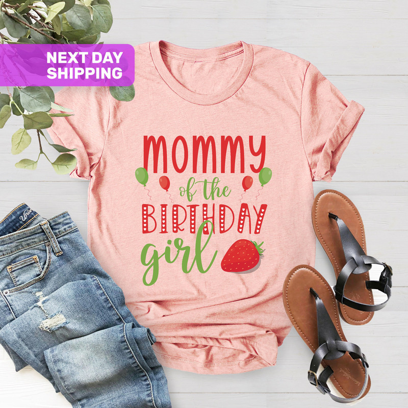 Strawberry First Birthday Matching Shirts, Mom of the Birthday, Custom Strawberry Birthday Family Tee, Dad of the Birthday, Sweat One Shirts - 3.jpg