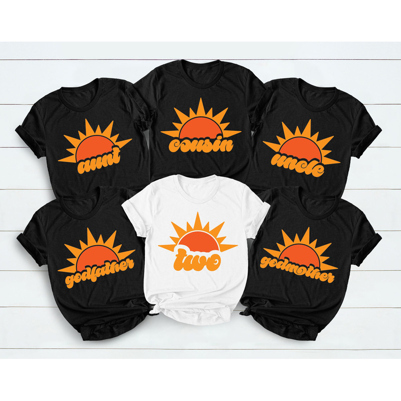 Sunshine First Birthday Party T-shirts, Matching Family T-Shirts, First Trip Around The Sun Shirt, Mommy and Me Shirts, Matching Family Tees - 4.jpg