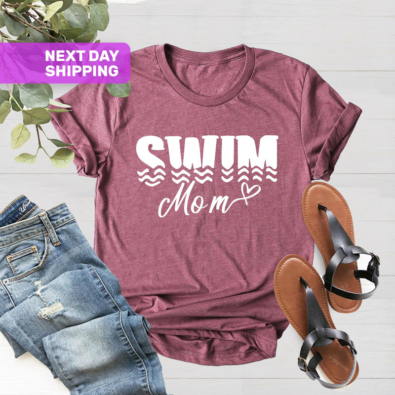 Swim Mom T-Shirt, Funny Mom T-shirt, Family Shirts, Mom Life Tshirt, Mama T-Shirts,Sports Mom Shirt, Tshirts for Women, Swimmer Mom Shirt - 1.jpg