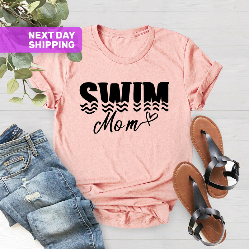 Swim Mom T-Shirt, Funny Mom T-shirt, Family Shirts, Mom Life Tshirt, Mama T-Shirts,Sports Mom Shirt, Tshirts for Women, Swimmer Mom Shirt - 4.jpg