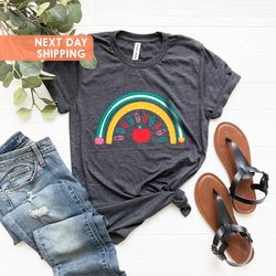 teacher life rainbow shirt, inspirational teacher shirts, te