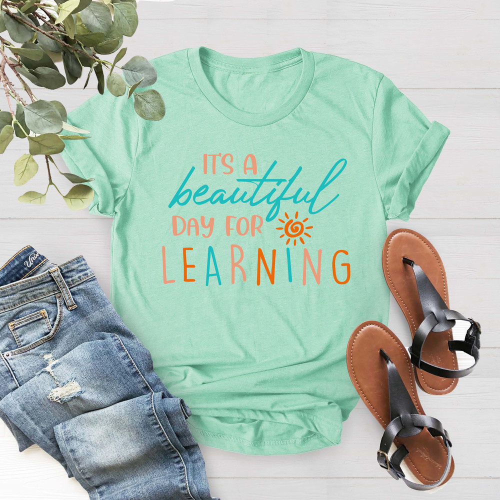 Teacher Shirt, It's a Perfect Day For Learning Tee, Teach Love Inspire Shirt, Gift For Him, Team Teacher Tee, Teacher Shirts, Learning Shirt - 2.jpg