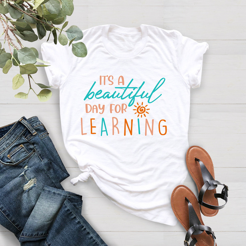 Teacher Shirt, It's a Perfect Day For Learning Tee, Teach Love Inspire Shirt, Gift For Him, Team Teacher Tee, Teacher Shirts, Learning Shirt - 4.jpg