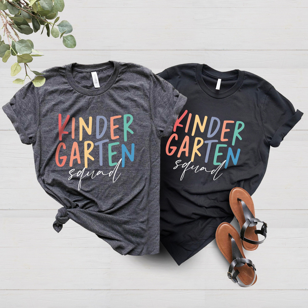 Team Kindergarten Crew, Teacher Shirt, Kinder Squad, Teacher Team, Hello Kindergarten, Kindergarten Tribe, School Teacher, Teaching Shirt - 1.jpg