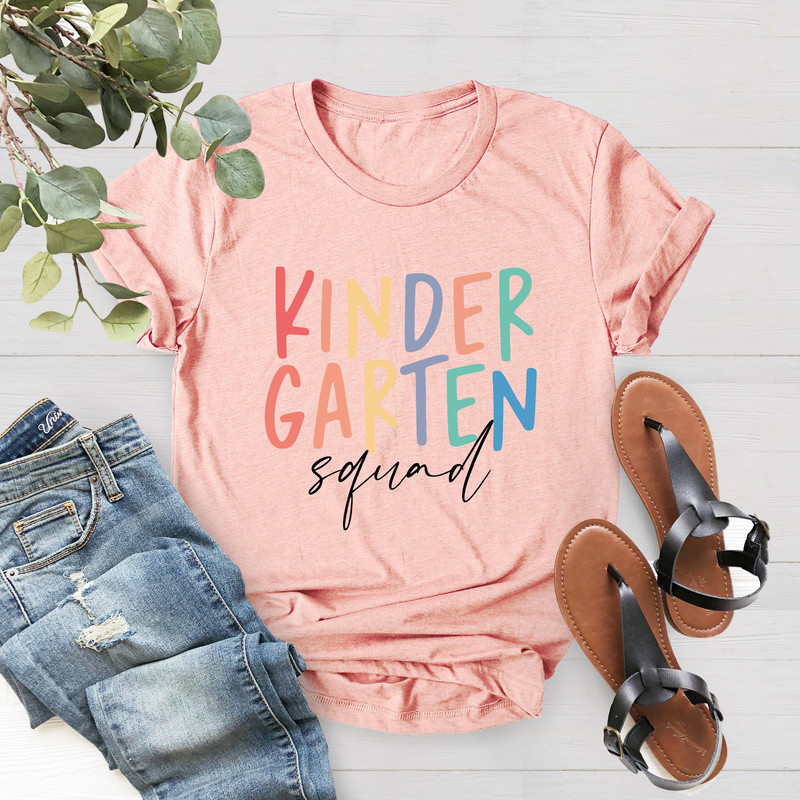 Team Kindergarten Crew, Teacher Shirt, Kinder Squad, Teacher Team, Hello Kindergarten, Kindergarten Tribe, School Teacher, Teaching Shirt - 4.jpg