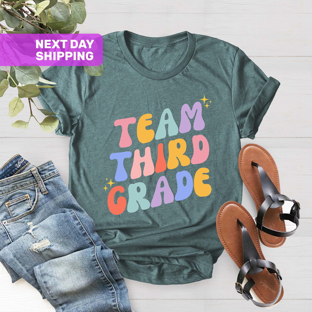 Team Third Grade, Funny Back To School Shirt, 3rd Grade Shirt, Teacher Appreciation, Xmas Gift For Teacher, Funny Teacher Tee, Teacher Life - 3.jpg