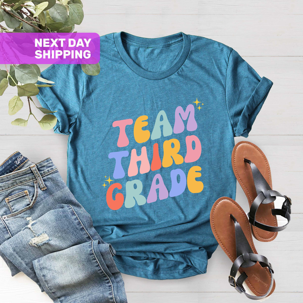 Team Third Grade, Funny Back To School Shirt, 3rd Grade Shirt, Teacher Appreciation, Xmas Gift For Teacher, Funny Teacher Tee, Teacher Life - 4.jpg