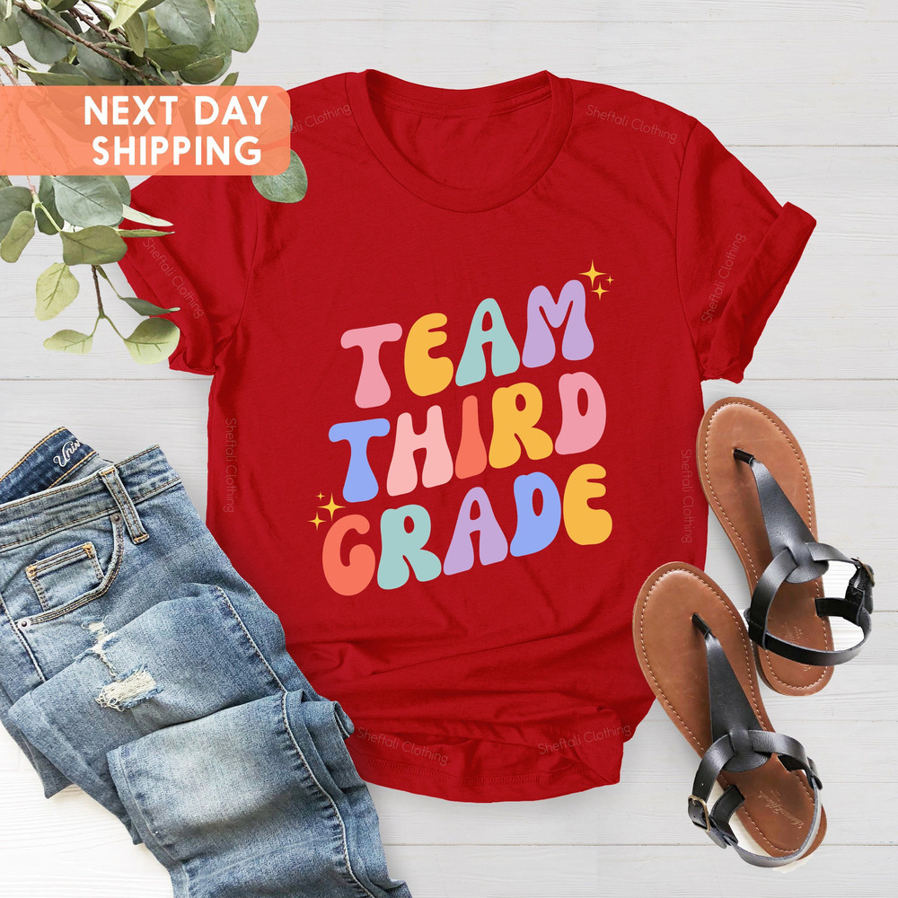 Team Third Grade, Funny Back To School Shirt, 3rd Grade Shirt, Xmas Gift For Teacher, Funny Teacher Tee, Teacher Life, Teacher Appreciation - 2.jpg