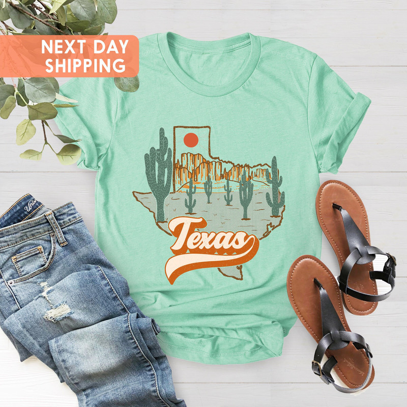 Texas Tee, Texas T-shirt, Texas Vintage Inspired Cotton T-shirt, Arizona Shirt, Xmas Gift Her, Desert Tee, National Park Tee, Travel T Shirt - 4.jpg