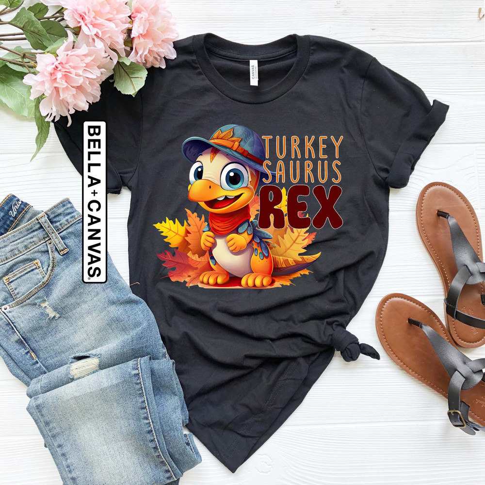 Thanksgiving Shirt, Saurus Rex Shirt, Thankful Shirt, Boys Thanksgiving, Trick or Treat, Funny Thanksgiving, Fall Turkey Shirt, Autumn Shirt - 1.jpg