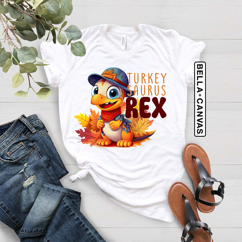Thanksgiving Shirt, Saurus Rex Shirt, Thankful Shirt, Boys Thanksgiving, Trick or Treat, Funny Thanksgiving, Fall Turkey Shirt, Autumn Shirt - 2.jpg