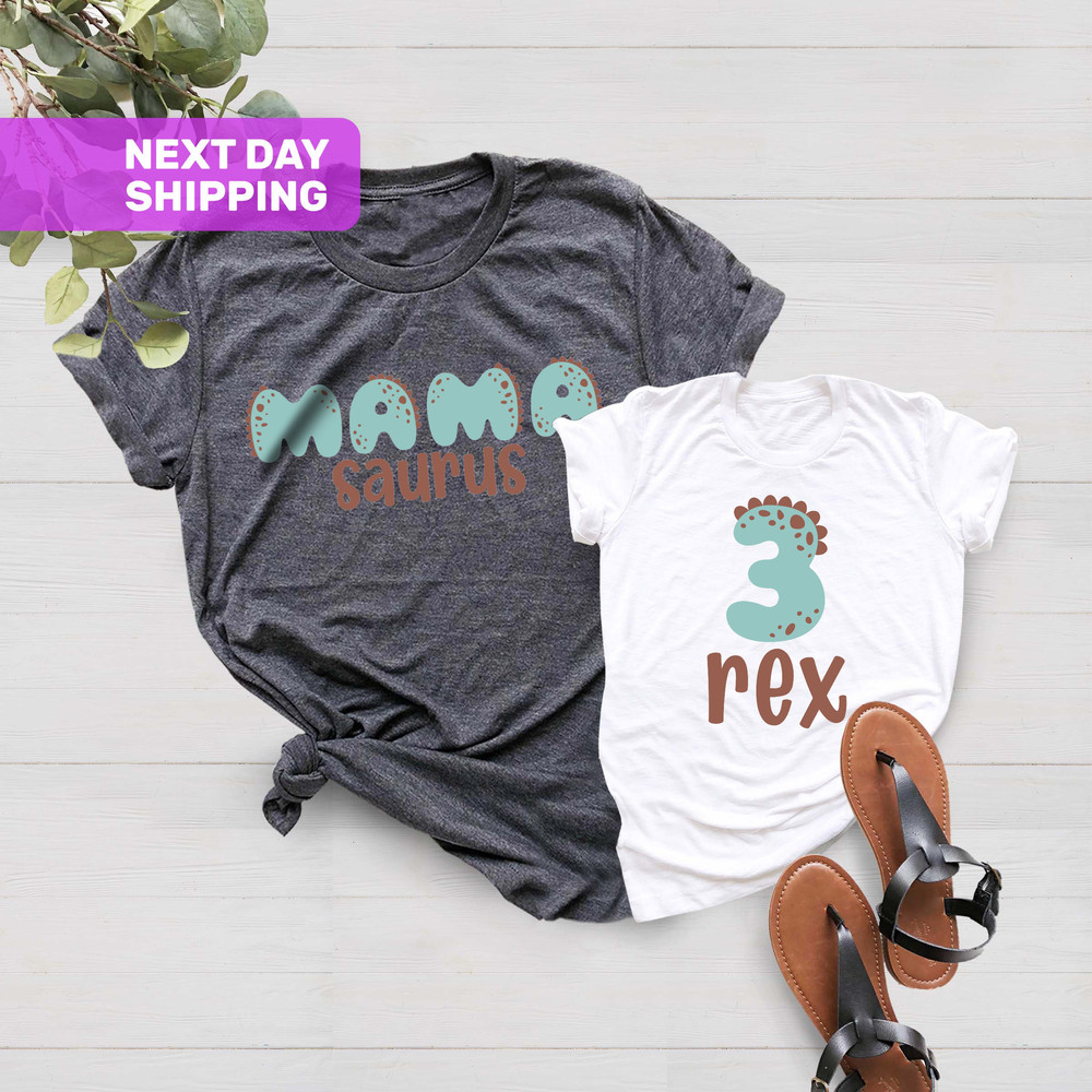 Three Rex Matching Family Birthday Shirts, Birthday Boy Outfit, Family Birthday, 3rd Birthday Shirt, Three Rex Shirt, 3 Rex Birthday Tee - 2.jpg