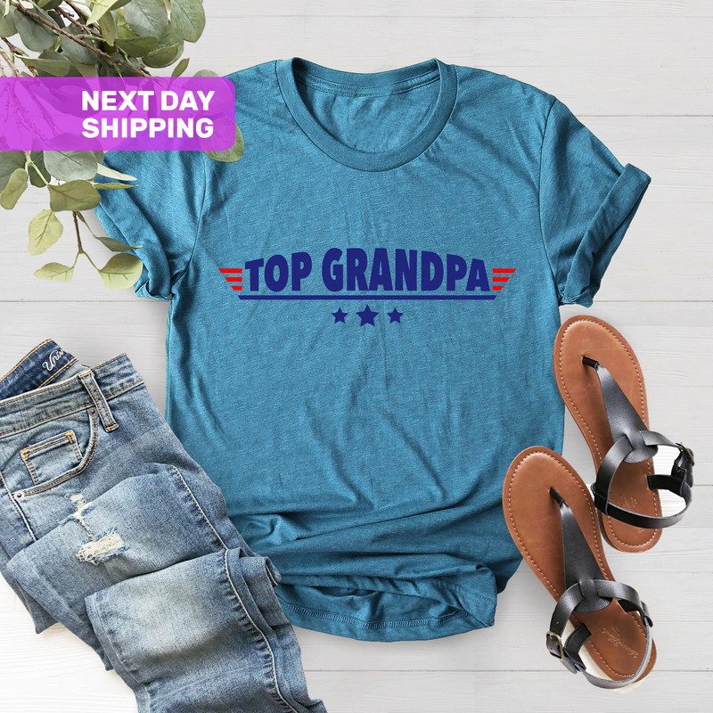 Top Grandpa Tee Shirt, Dad Shirt, Fathers Day Gift, Gift for Best Grandpa, Happy Fathers Day Tee Shirt, Best Dad Shirt, Number One Grandpa - 4.jpg