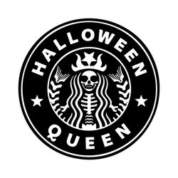 halloween queen skeleton starbuck logo svg, coffee girl svg