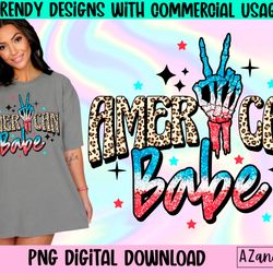 american babe png, retro 4th of july sublimation design, leo