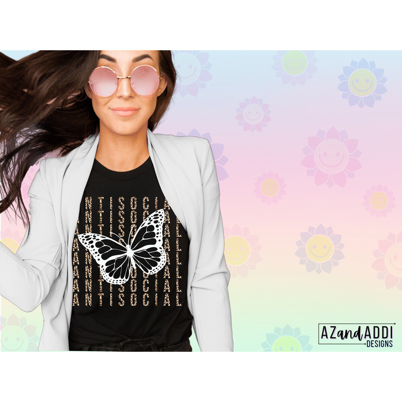 Antisocial butterfly png, png file for sublimation or print, trendy butterfly design, funny png, introverted png - 3.jpg