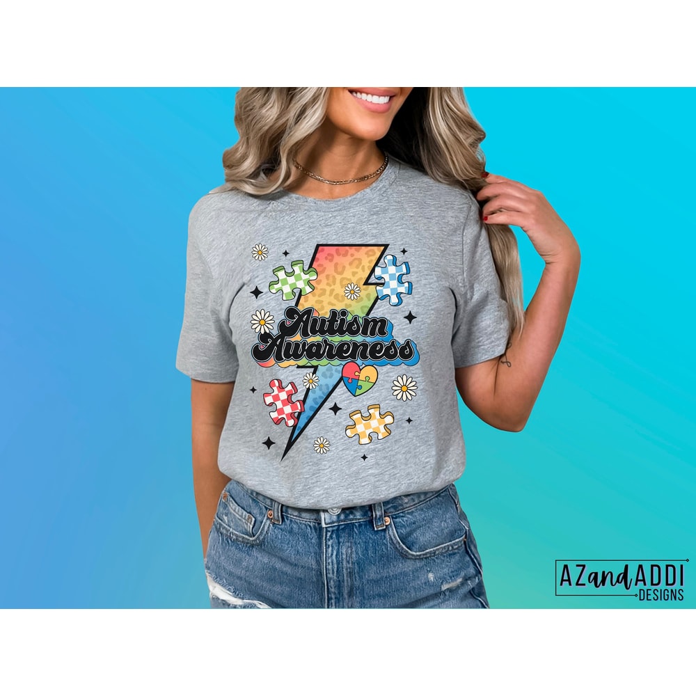 Autism awareness png, retro autism awareness sublimation, autism puzzle piece png, April awareness, autism ribbon, autism be kind png - 4.jpg