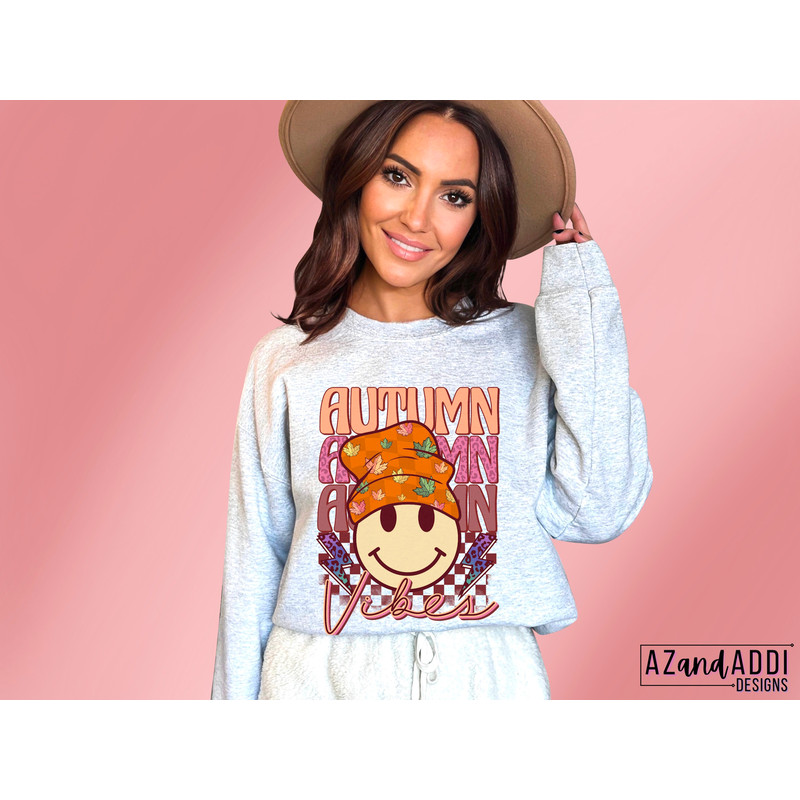 Autumn vibes png, retro fall sublimation design, fall smiley face png, autumn sublimation, from back png design, boho fall png, trendy png - 2.jpg