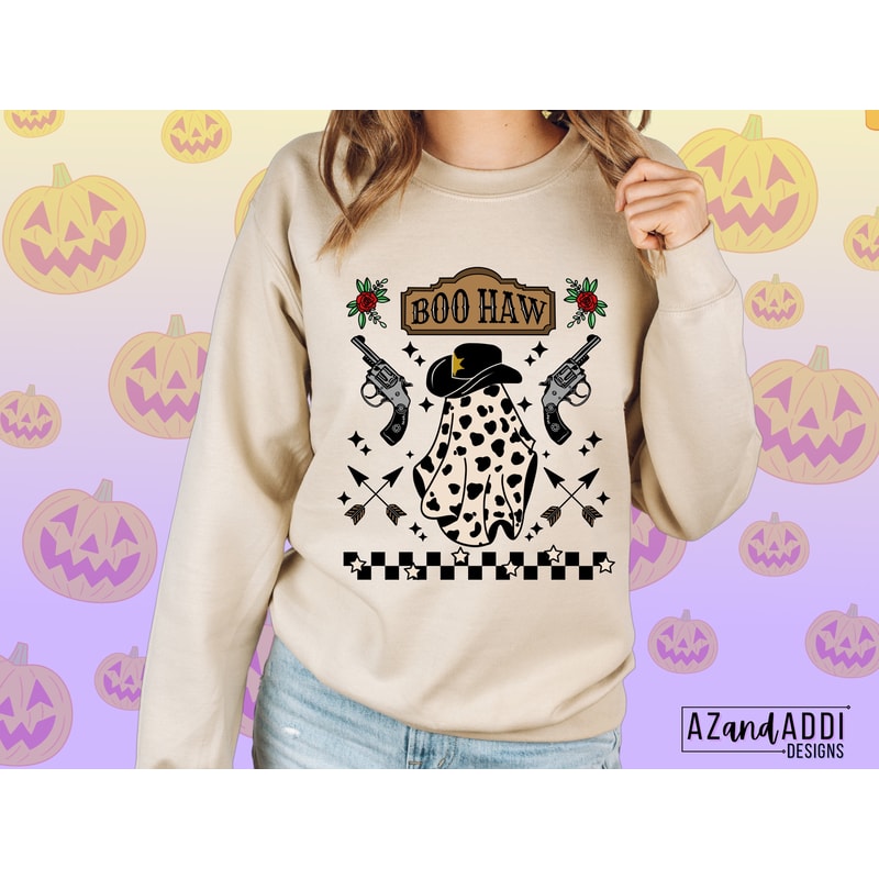 Boo Haw Png, Western ghost png, Cowboy ghost Png, retro western halloween png, western Halloween sublimation, cowboo png, boo png - 6.jpg