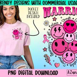 breast cancer warrior png, retro breast cancer sublimation d