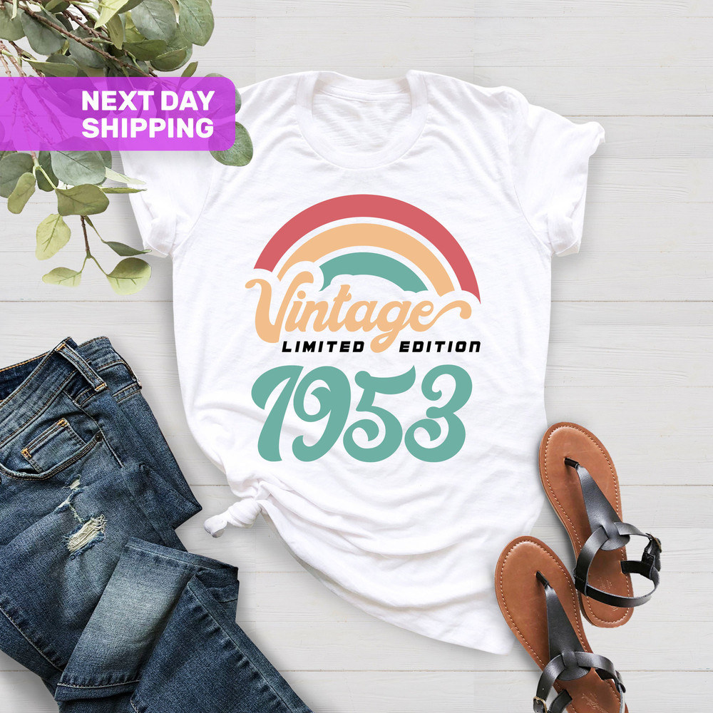 Vintage 1953 Shirt, 70th Birthday Shirt, 70th Birthday Gift, 70th Birthday Party, 1953 T-Shirt, Limited Edition Shirt 1953, 70th Birthday - 3.jpg