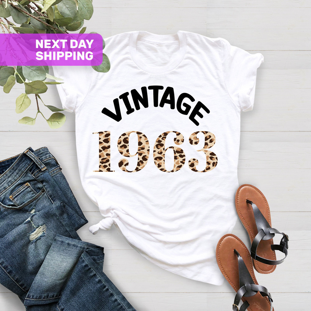 Vintage 1963 Birthday Shirt, Birthday Gifts for Mum Grandpa, Ladies 60th Birthday Shirt, 60th Birthday Party Shirt for Women - 3.jpg