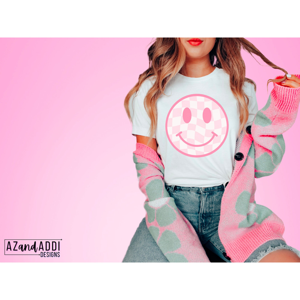 Checkered smiley face bundle, retro smiley face png, smile face sublimation design, trendy smiley face, smiley face shirt, digital download - 4.jpg